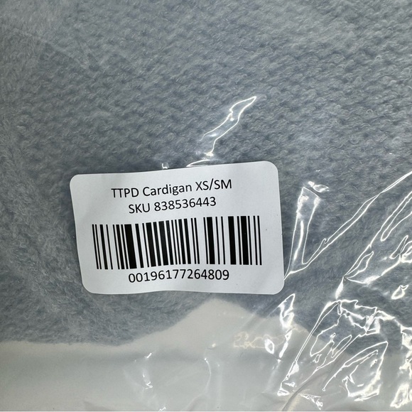 NEW Taylor Swift Tortured Poets Department Gray Cardigan OFFICIAL XS/S - Picture 5 of 8